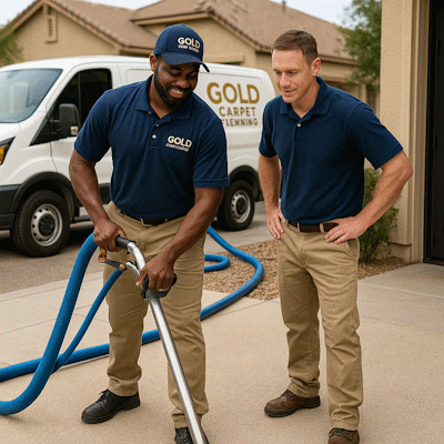 Professional carpet cleaning team working in Casa Grande